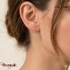 Boucles d'oreilles PERSEA Pierre Lannier BJ21A2211 acier poli de couleur or