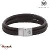 Bracelet Rebel & Rose Full metal premium combo 12mm marron L, Homme RR-M0055-S-L