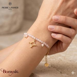 Bracelet TESSERA Pierre Lannier BJ27A1219 acier poli de couleur or