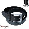 Ceinture Kaszer Indiana en cuir de buffle pleine fleur noir