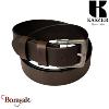 Ceinture Kaszer Indiana en cuir de buffle pleine fleur marron foncé ciré