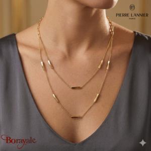 Collier 2 rangs ENTASIS Pierre Lannier BJ20A0209 acier poli de couleur or