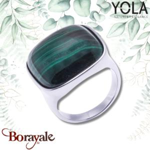 Bague Yola Nature Coussin Acier poli IH-171-58
