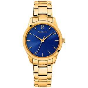 Montre PIERRE LANNIER Collection ROXANNE Doré Cadran Bleu Bracelet Acier Doré