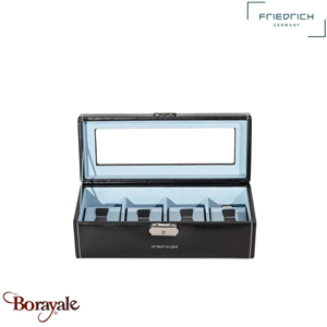Coffret boite 4 montres, Friederich 1923 série Bond, noir 20086-2