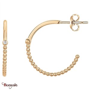 Boucles d'oreilles La Garçonne Diamant La Garçonne Diamant doré champagne 264000