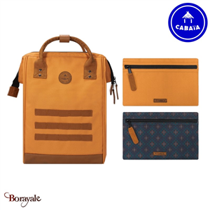 Sac à dos Cabaïa Adventurer + 2 poches, Lyon, Medium en Nylon 900D recyclé