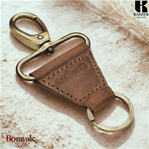 Porte clés KASZER collection Oregon Marron naturel 580604-MC6
