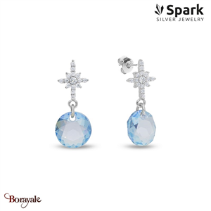 Boucles d'oreilles SPARK Silver Jewelry : Fino - Aquamarine