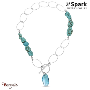 Collier SPARK Silver Jewelry : Meteor - Turquoise