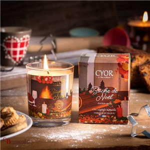 Bougie Parfumée CYOR Buche Noël : Made in France