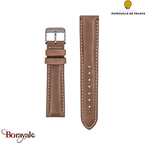 Bracelet de Montre Patrouille de France Cuir marron foncé 20 mm