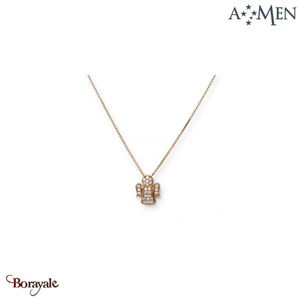 Collier Amen Bijoux Petit ange Argent 925° rhodié rose de haute qualité