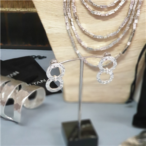 Boucles d'oreilles, deux anneaux martelés Plaqué argent fin 925° KARINE SULTAN E