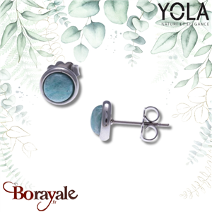 Boucles d'oreilles Amazonite, Collection: Cabochon YOLA