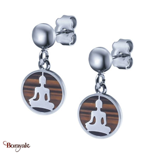 Boucles d'oreilles Œil De Tigre, Collection: Bouddha YOLA