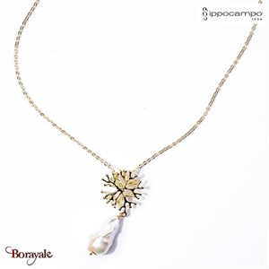 Collier Ippocampo Oro Perla  bronze plaqué or jaune IPOP16