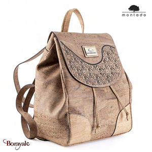 Sac à dos en liège made in Portugal Montado Naturel et naturel foncé