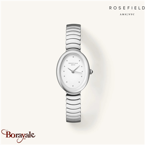 Montre Rosefield Oval Argent Blanc Femme OVWSSS-OV20