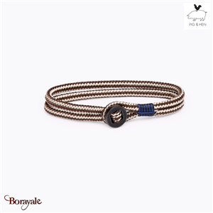Bracelet PIG & HEN Don Dino Ivoire - Marron Noir Taille : L (20cm)