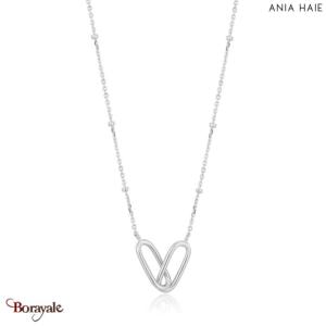 Collier Ania Haie Chain réaction argent 925° plaqué rhodium de haute qualité N02