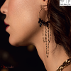Boucles d'oreilles Belle mais pas que, Collection: Naomie chaînes Spinelle noire