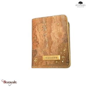 Porte cartes Montado en liège , série: Mappemonde, réf :528C7, Mapa Camel