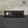 Bracelet Rebel & Rose Slices - Séduction Grise - 6mm L, Homme RR-60094-S-L