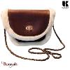 Sac bandoulière KASZER collection Wyoming Fourrure M Marron naturel clair 20402-