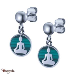 Boucles d'oreilles Malachite, Collection: Bouddha YOLA