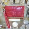 Pochette  KASZER collection Wyoming naturel clair et rouge carmin 227513-R