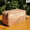 Trousse de toilette 25 cm en liège , série: basic, Montado naturel foncé et natu