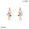 Boucles d'oreilles Collection : Couture , Argent Rose Amen Bijoux ORPECURR