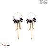Boucles d'oreilles Belle mais pas que, Naomie chaînes, Noire