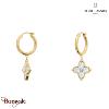 Boucles d'oreilles RUBYA Pierre Lannier BJ23A6211 acier poli de couleur or