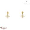 Boucles d'oreilles PERSEA Pierre Lannier BJ21A2211 acier poli de couleur or