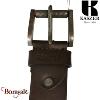 Ceinture Kaszer Indiana en cuir de buffle pleine fleur marron foncé