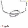 Collier Thabora argent 925° rhodié de haute qualité strass blanc T038299