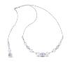 Collier Spark Hibiscus cristal autrichien sur argent A0397AB