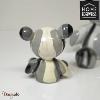 Ourson Coloré 11 cm Home Edelweiss collection : Emotion Noir, gris, blanc