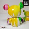 Ourson Coloré 11 cm Home Edelweiss collection : Emotion Jaune, vert, rose
