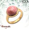 Bague Yola Nature Cabochon Acier plaqué IP doré IG-169-54