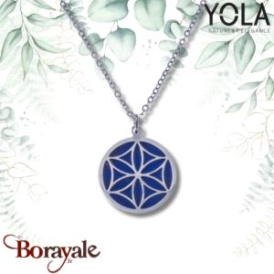 Collier Yola Nature Fleur de vie Acier poli IG-491