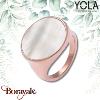 Bague Nacre Blanche, Collection: Cabochon YOLA Taille 56