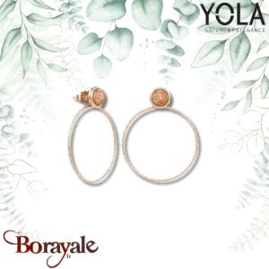 Boucles d'oreilles Yola Nature Nature et élégance Acier plaqué IP rose IK-555