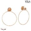 Boucles d'oreilles Yola Nature Nature et élégance Acier plaqué IP rose IK-555