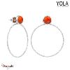 Boucles d'oreilles Cornaline, Collection: Nature et élégance YOLA