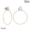 Boucles d'oreilles Yola Nature Nature et élégance Acier plaqué IP rose IK-557