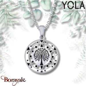 Collier Yola Nature Nacre Acier poli IP-490