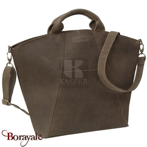 Sac à main Kaszer collection Kansas en cuir de buffle marron 20170-C6
